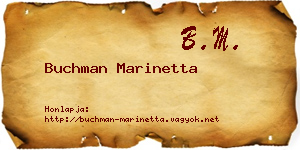 Buchman Marinetta névjegykártya
